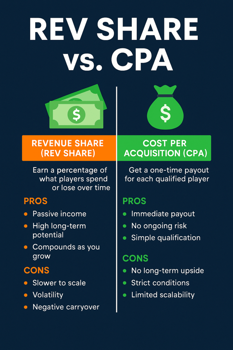 Rev Share vs CPA iGaming Affiliate Marketing